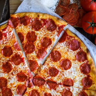 Medium Cup & Char Pepperoni Pizza